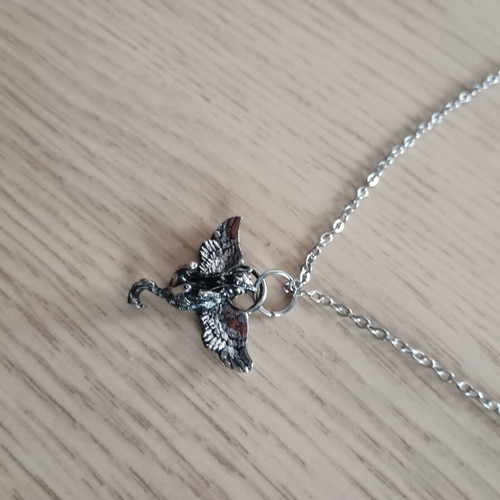 Cat Angel Pendant Necklace new, 18-inch chain