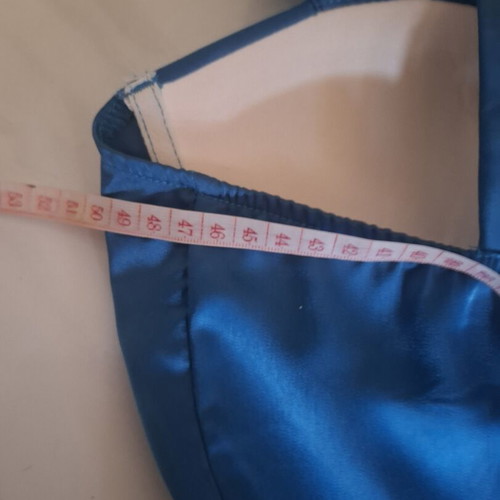 Shein satin dress like new, blue green