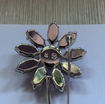 Swarovski vintage flower brooch with pink crystals like new