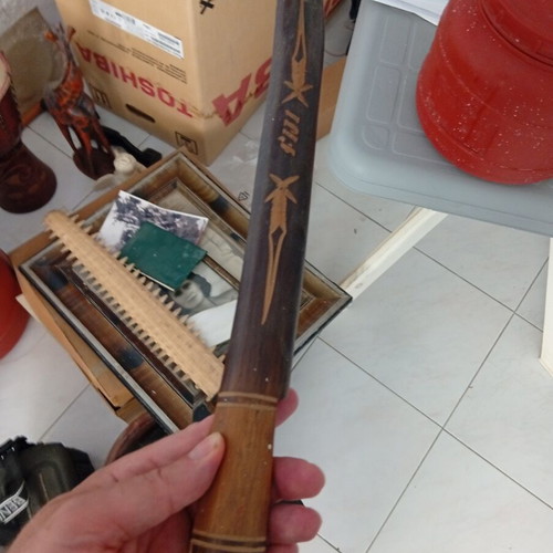 Wooden decorative sword handmade, used, from Africa 1985
