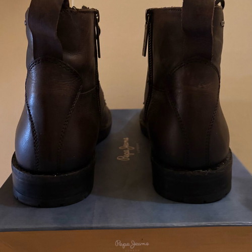 Pepe Jeans Gotam Dark Brown Ankle Boots size 44 like new