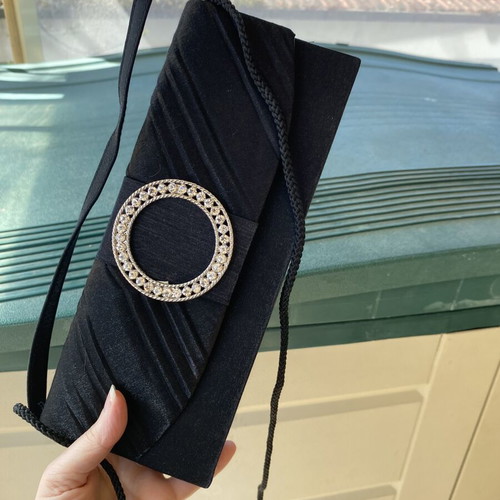 Women's shoulder bag new, black, detachable strap