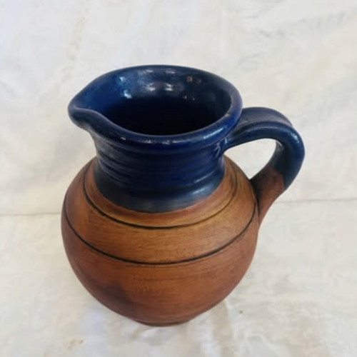 Cypriot Clay Jug used, handmade vintage 1980-90s