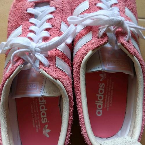 Adidas Gazelle athletic shoes used, size 40.5, pink