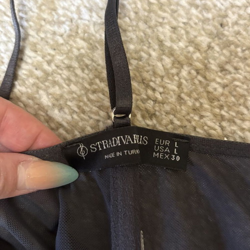 Stradivarius gray corset size L like new with transparency
