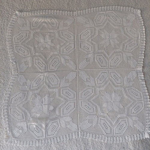 Handmade knitted embroideries like new, pack of 3, over 60 years old