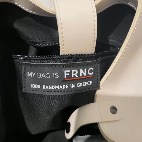 FRNC Backpack white-beige like new with protective case