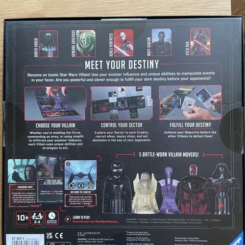 Star Wars Villainous board game not completed in like new condition