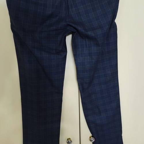 Checked men's pants like new, black and blue, sizes M L