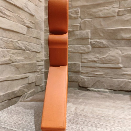 Doorstop "James the Doorman" like new, orange