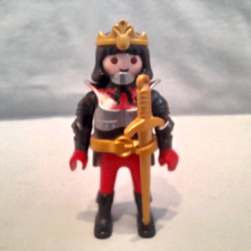 Playmobil king with golden sword used