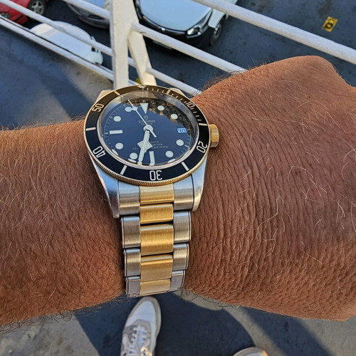 Tudor Black Bay Date M79733N 18k Gold and Steel Like New