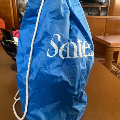 Round backpack bag used, blue