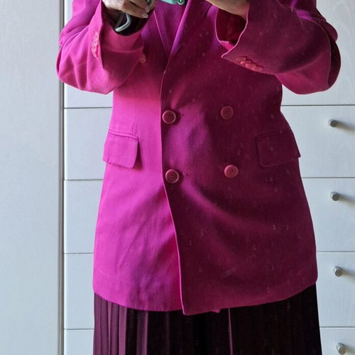 Zara fuchsia blazer XS used, double-breasted