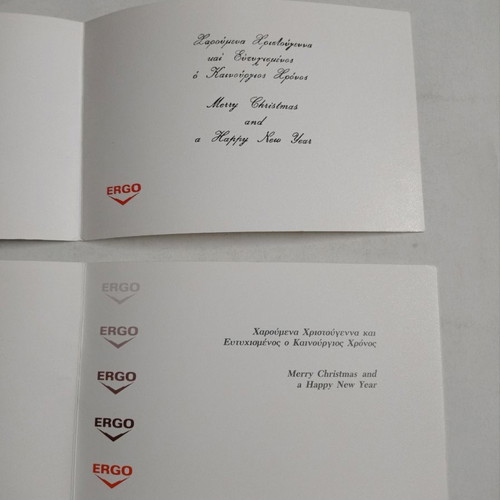 Vintage greeting cards with Piraeus themes, set of 4