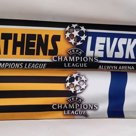 AEK Levski Sofia Champions League double-sided scarf