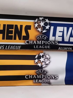 AEK Levski Sofia Champions League double-sided scarf