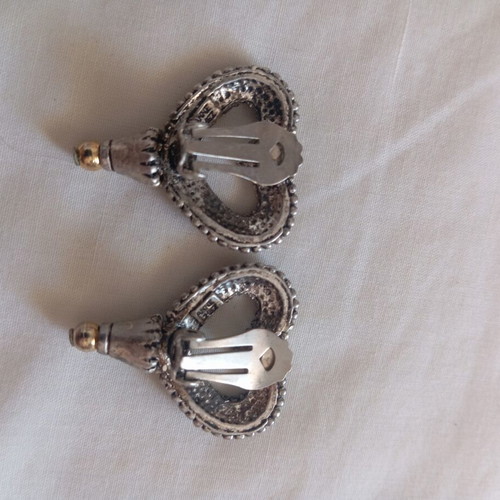 Anne Chez vintage clip-on earrings, 1980 France