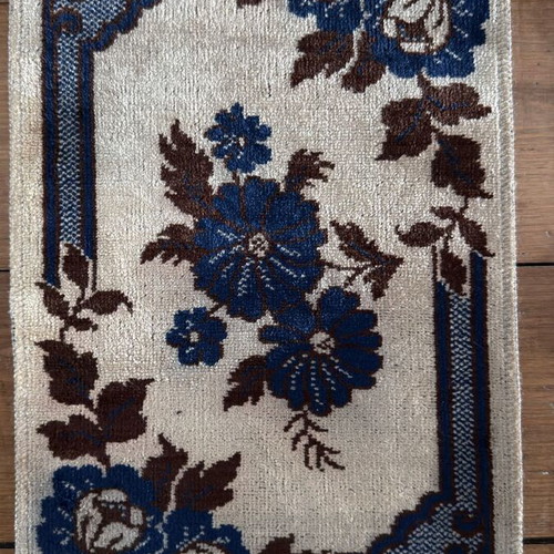 Vintage Set of 2 Mini Table Tapestries with Floral Pattern