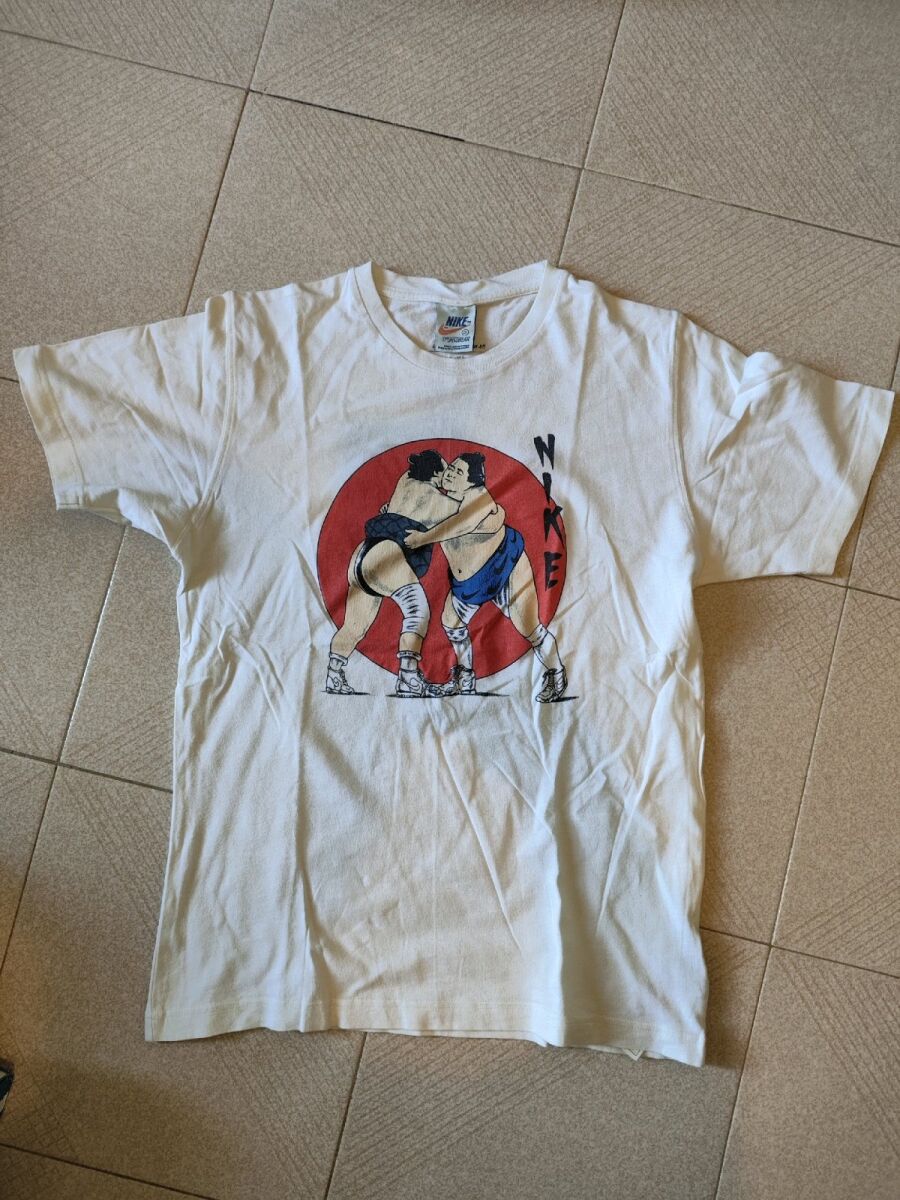 VINTAGE T Shirt Nike Sumo Wrestler Size 45 00 Vendora