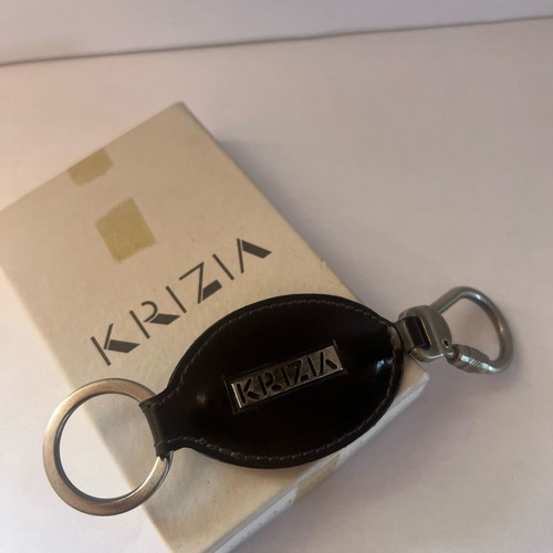 Krizia Keychain Key Wallet Like New Brown Leather