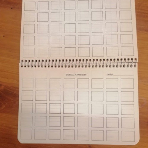 Vintage 80s Globus Grade Book Spiral & Biokart Blue Check Notebook