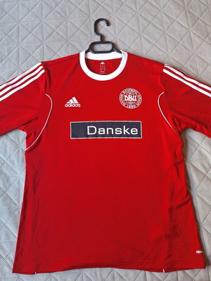 Denmark DBU Football Jersey Adidas Climacool 2014-2015 Size L like new