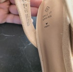 Call It Spring beige faux suede pumps with ankle strap, size 39