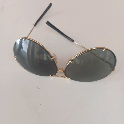 Porsche Design sunglasses unisex like new, gold titanium frame, black lenses