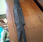  Διακοσμητικός ξύλινος κροκόδειλος.απι αφρική.του 70