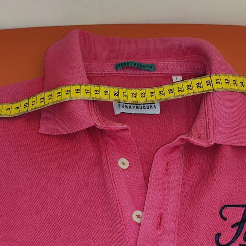 Funky Buddha men's polo shirt L pink fuchsia used