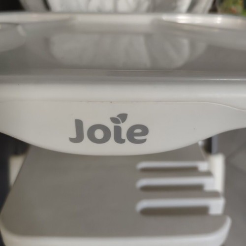 Joie baby high chair, white and grey