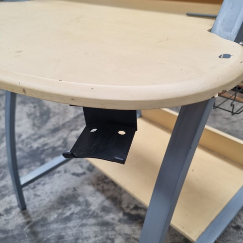 Computer desk like new with storage shelf
