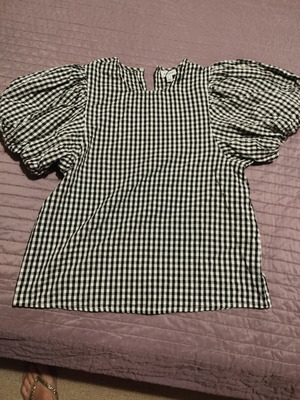 Vero Moda women's top medium, organic cotton, black and white, like new