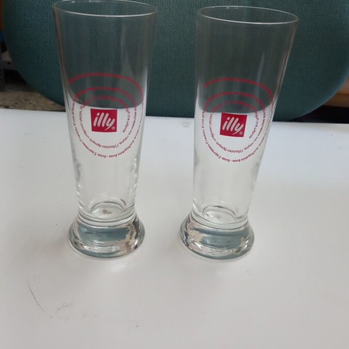 Illy Glasses set of 12, new, stemmed