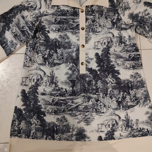 SHEIN Curve Vintage Toile de Jouy Midi Dress Tunic, 1XL