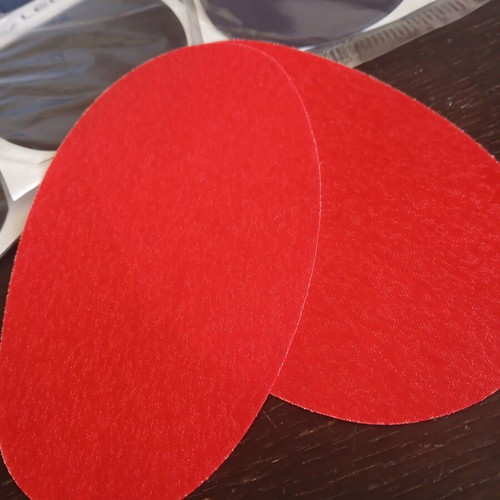 Thermo-adhesive patches, 4 pieces, black, dark blue and red