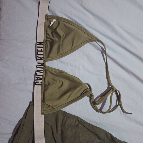 Calvin Klein bikini top and Calliope linen style shorts like new