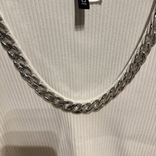 Tank top with integrated chain, new, H&M, size M, white