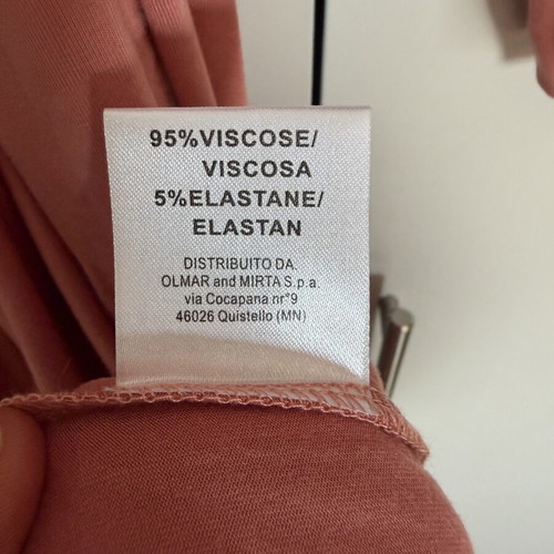 Vivis Malia long robe viscose Tea Rose size L new