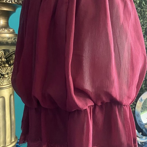Bordeaux skirt with lace, like new, size M