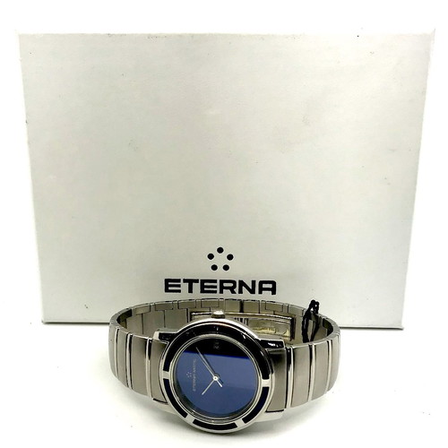 Eterna watch new unisex with blue-black dial and sapphire crystal
