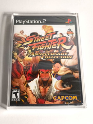 Street Fighter Anniversary Collection PS2 Sony PlayStation 2 American New Sealed With Acrylic Case