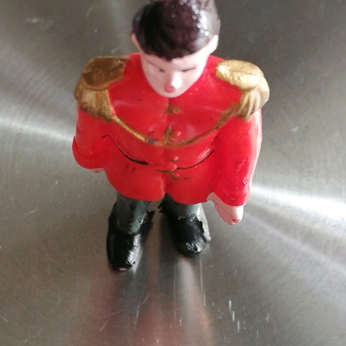 Vintage plastic soldier used with wear