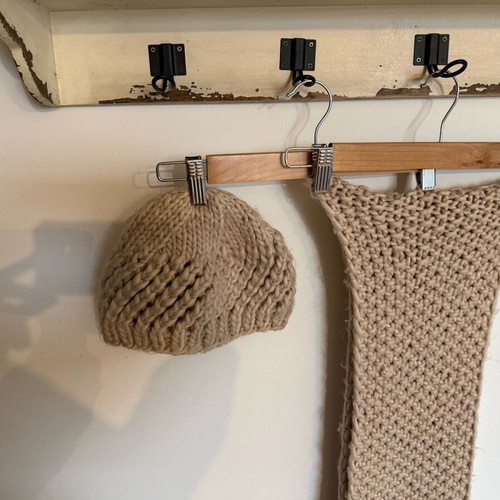 Zara knitted hat and long scarf set used