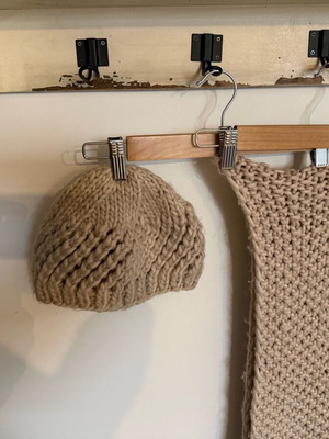 Zara knitted hat and long scarf set used