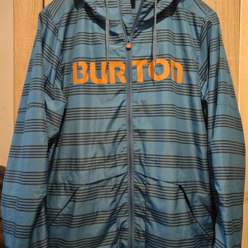 Burton windbreaker used medium men's blue orange