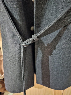 Unisex wool vintage coat in gray color like new