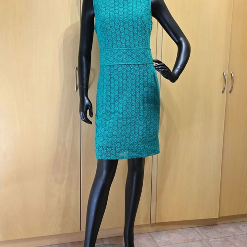 Mango lace dress, green, size L