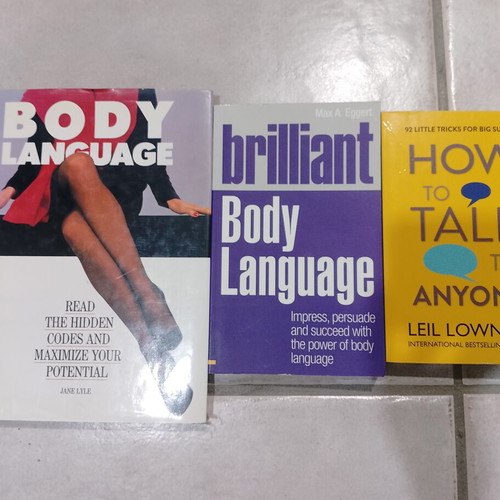 Body language books used, set of 3
